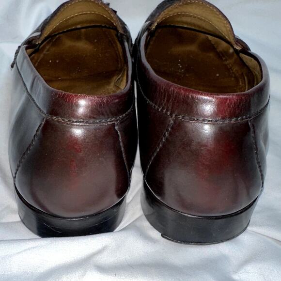 Cole Haan Mens Size 11 D Burgundy Brown Pinch Tassel 03507 Leather Dress Loafers main image 5